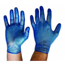 Blue Vinyl Gloves Powdered