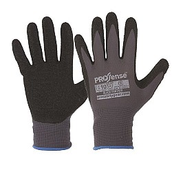Black Panther Glove Latex Palm Nylon Liner